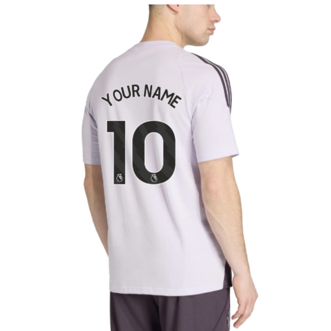 2025-2026 Man Utd Training Tee (Purple Tint) (Your Name)-The Soccer Shirt Hub