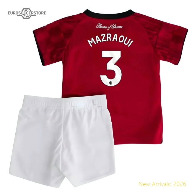 2025-2026 Man Utd Home Baby Kit (Mazraoui 3)-The Soccer Shirt Hub