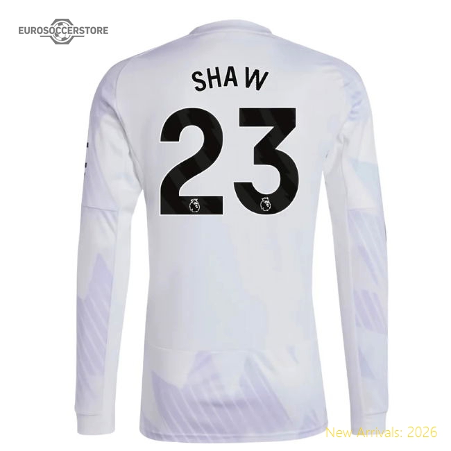 2025-2026 Man Utd Long Sleeve Away Shirt (Shaw 23)-The Soccer Shirt Hub