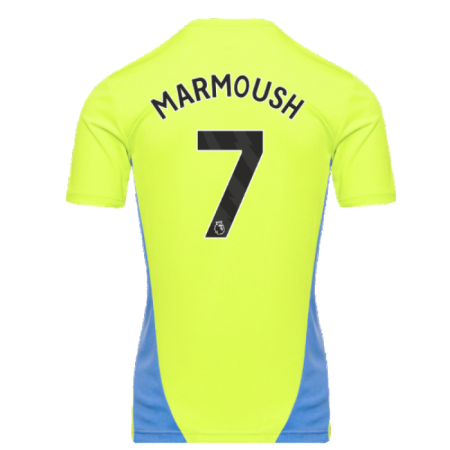 2024-2025 Man City Training Shirt (Yellow Glow) (Marmoush 7)-The Soccer Shirt Hub