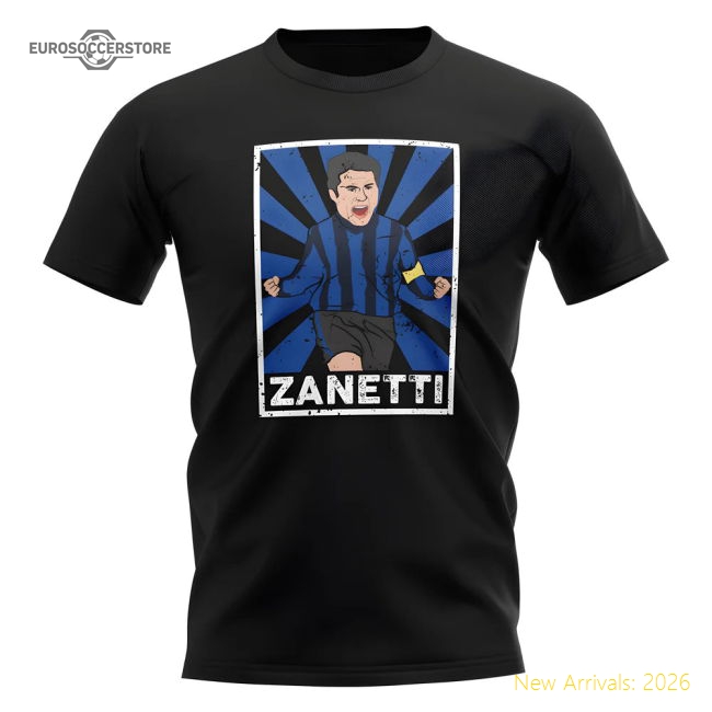 Javier Zanetti Inter Milan Legend Series T-Shirt (Black)-The Soccer Shirt Hub