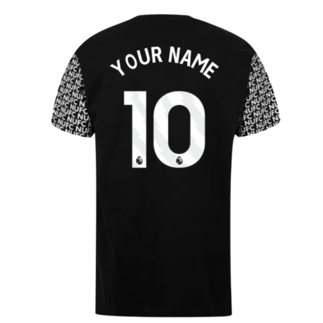 Newcastle Graphic T-Shirt (Black) (Your Name)-The Soccer Shirt Hub