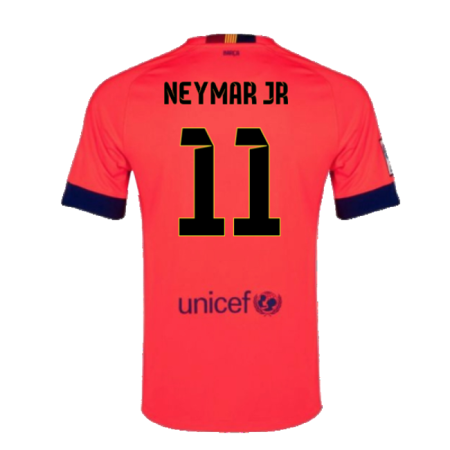 Barcelona 2014-15 Away Shirt ((Excellent) L) (Neymar Jr 11)-The Soccer Shirt Hub
