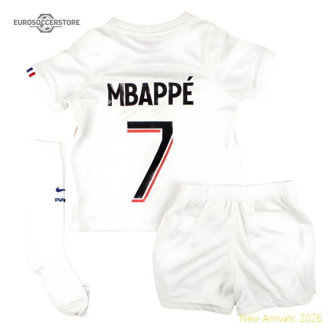 PSG 2022-23 Third Mini Kit (XLB) Mbappe #7 (Mint)-The Soccer Shirt Hub