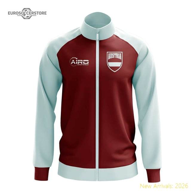 Austria Concept Football Track Jacket (Red) - Kids-The Soccer Shirt Hub