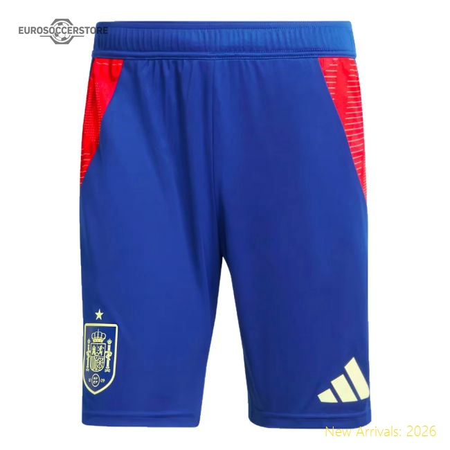 2024-2025 Spain Training Shorts (Blue)-The Soccer Shirt Hub