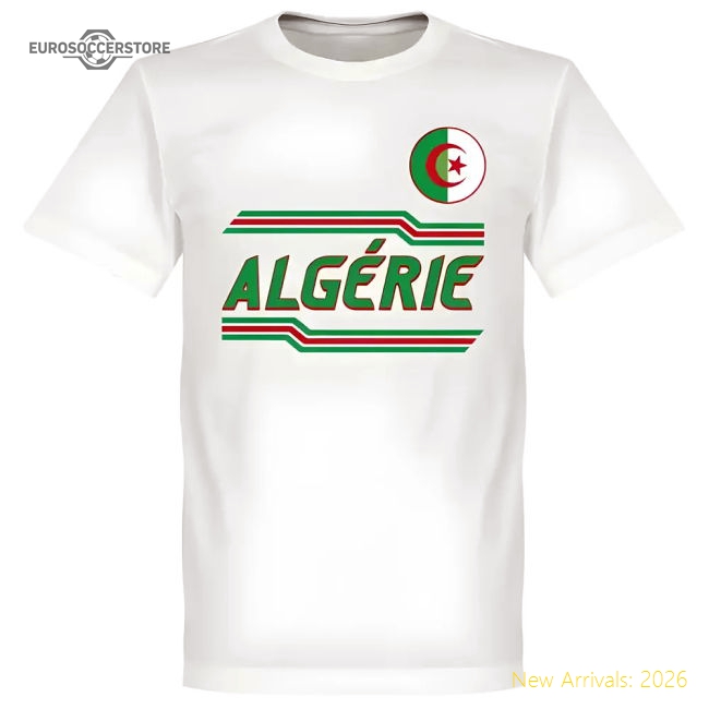 Algeria Team T-Shirt - White-The Soccer Shirt Hub