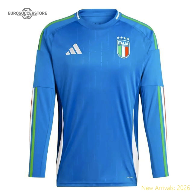 2024-2025 Italy Long Sleeve Home Shirt (Your Name)-The Soccer Shirt Hub