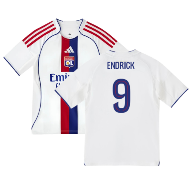 2025-2026 Olympique Lyon Home Shirt (Kids) (Endrick 9)-The Soccer Shirt Hub