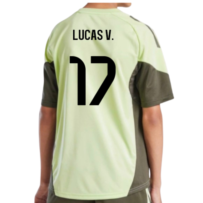 2025-2026 Real Madrid Training Jersey (Almost Lime) - Kids (Lucas V. 17)-The Soccer Shirt Hub