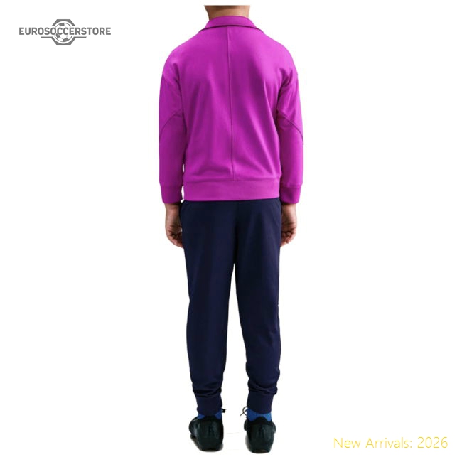 2025-2026 Barcelona Strike Dri-FIT Football Knit Tracksuit (Purple) - Little Kids-The Soccer Shirt Hub