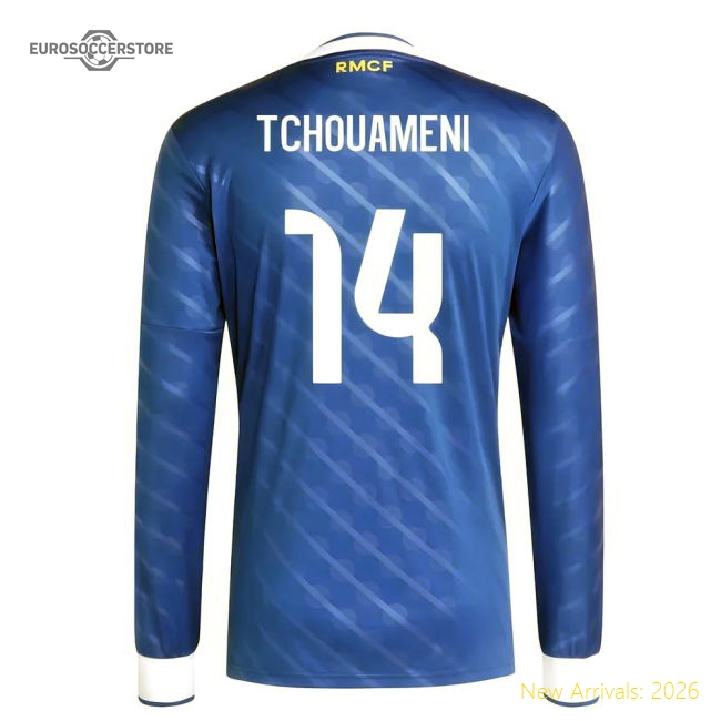 2025-2026 Real Madrid Long Sleeve Third Shirt (Tchouameni 14)-The Soccer Shirt Hub