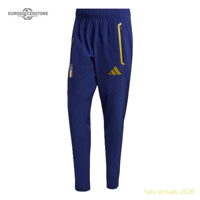 2026-2027 Italy Tiro Travel Pants (Blue)-The Soccer Shirt Hub