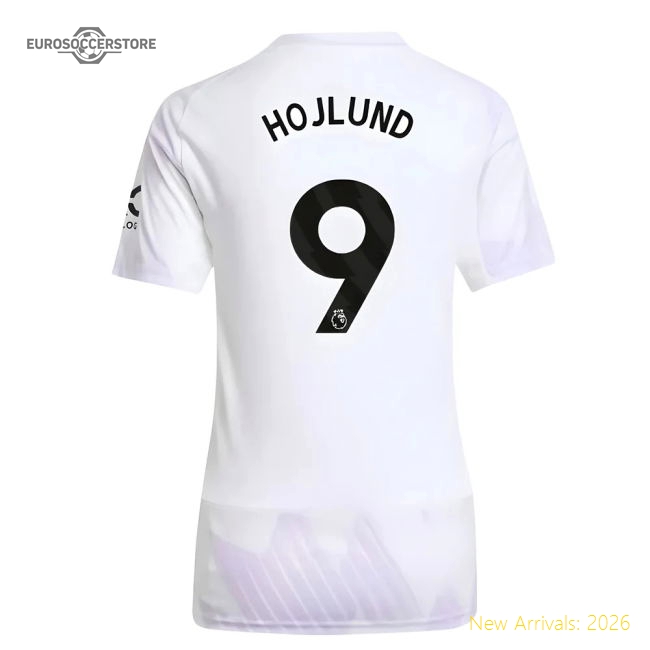 2025-2026 Man Utd Away Shirt (Womens) (Hojlund 9)-The Soccer Shirt Hub