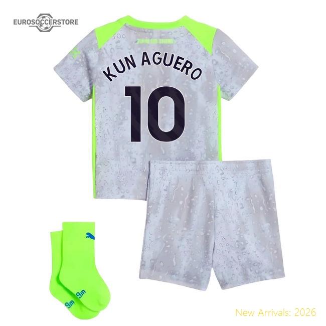 2025-2026 Man City Third Baby Kit (Kun Aguero 10)-The Soccer Shirt Hub