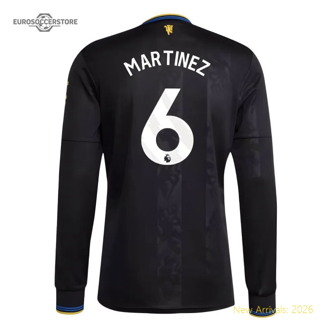 2025-2026 Man Utd Long Sleeve Third Shirt (Martinez 6)-The Soccer Shirt Hub