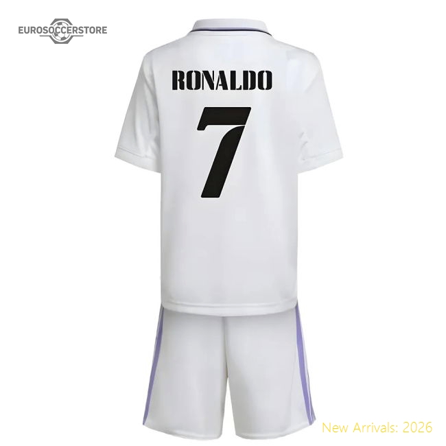2022-2023 Real Madrid Home Mini Kit (RONALDO 7)-The Soccer Shirt Hub