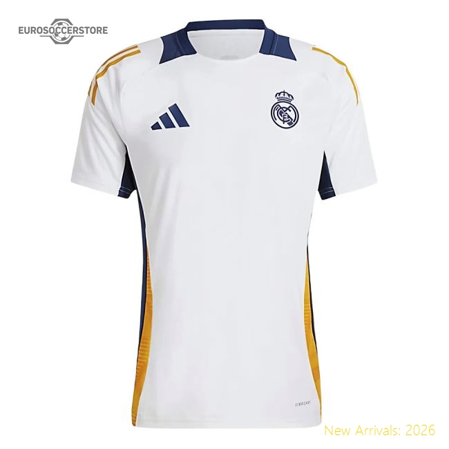 2024-2025 Real Madrid Training Shirt (White) (Mbappe 9)-The Soccer Shirt Hub