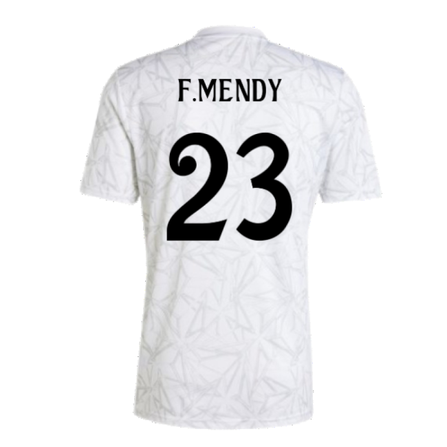 2024-2025 Real Madrid Pre-Match Shirt (White) (F.Mendy 23)-The Soccer Shirt Hub