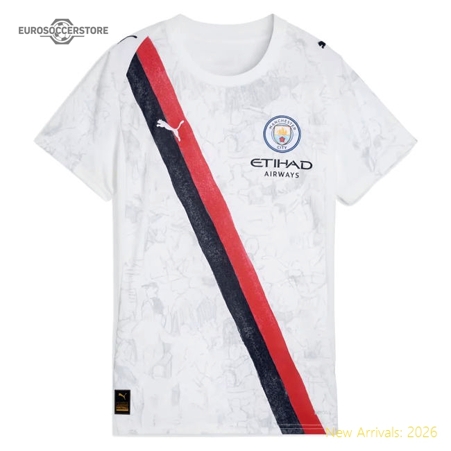 2025-2026 KIDSUPER x Manchester City CWC Shirt (White) - Womens (Wright Phillips 29)-The Soccer Shirt Hub