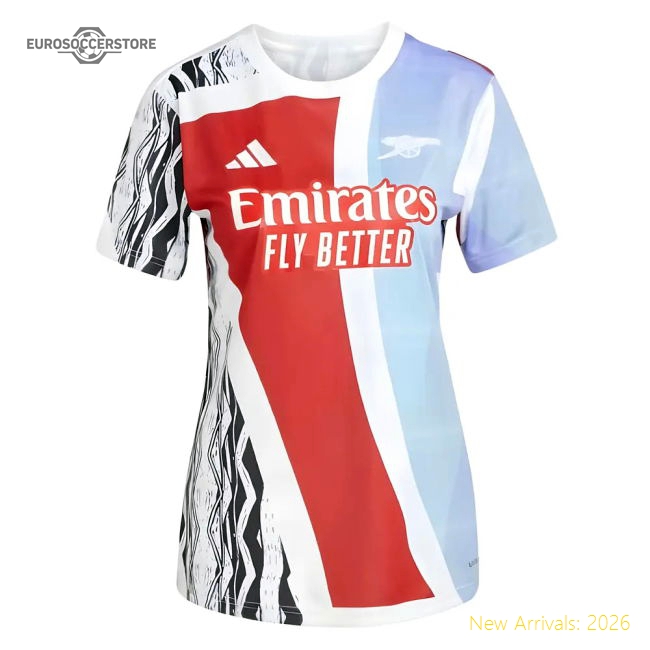 2024-2025 Arsenal Pre-Match Shirt (Scarlet) - Womens-The Soccer Shirt Hub