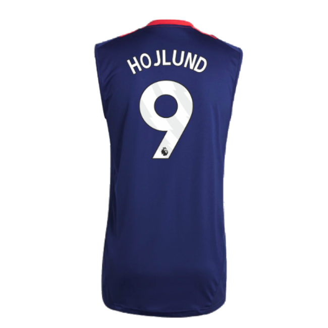 2024-2025 Man Utd Sleeveless Jersey (Night Indigo) (Hojlund 9)-The Soccer Shirt Hub