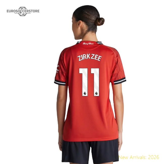 2025-2026 Man Utd Authentic Home Shirt (Womens) (Zirkzee 11)-The Soccer Shirt Hub