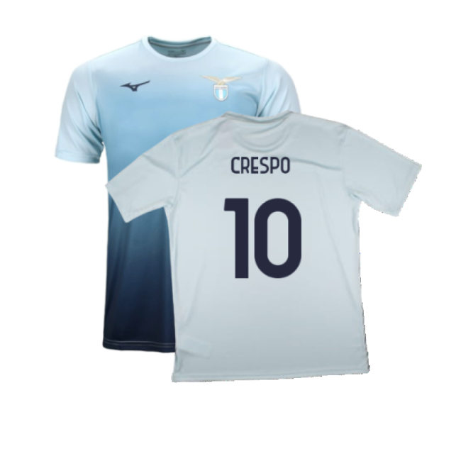 2024-2025 Lazio Graphic Training Shirt (ice Blue) (Crespo 10)-The Soccer Shirt Hub