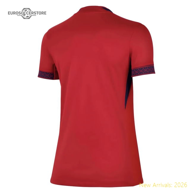 2025-2026 Norway Womens Team Home Shirt (Ladies)-The Soccer Shirt Hub