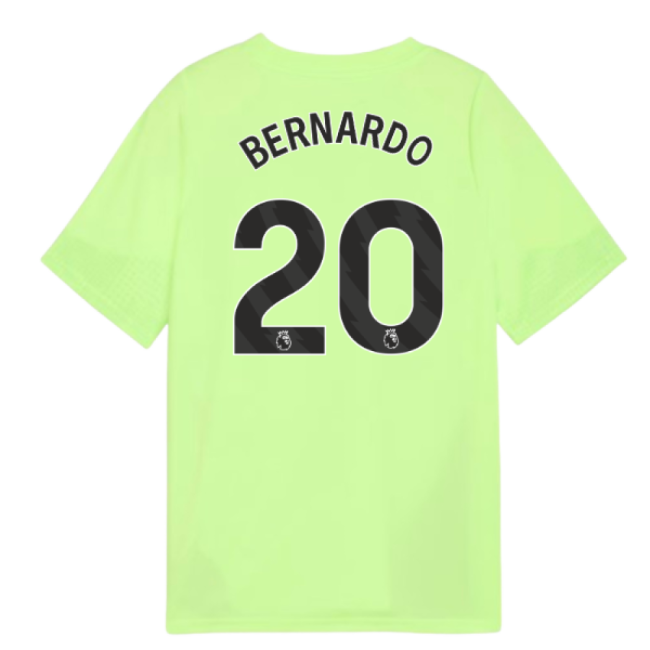 2025-2026 Man City Training Jersey (Fizzy Apple) - Kids (Bernardo 20)-The Soccer Shirt Hub