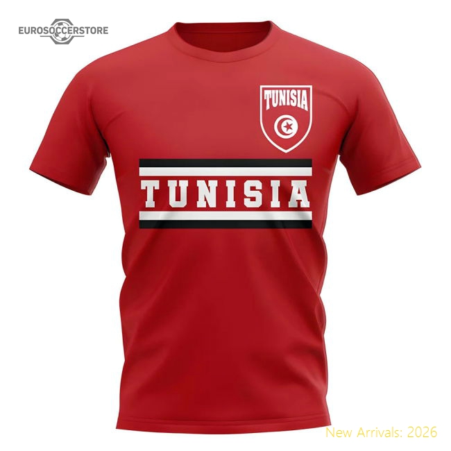 Tunisia Core Football Country T-Shirt (Red)-The Soccer Shirt Hub