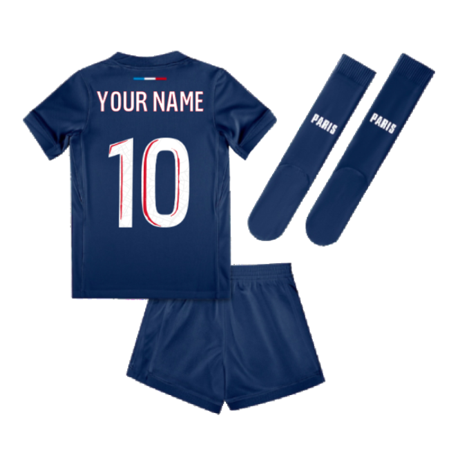 2024-2025 PSG Paris Saint Germain Home Mini Kit (Your Name)-The Soccer Shirt Hub