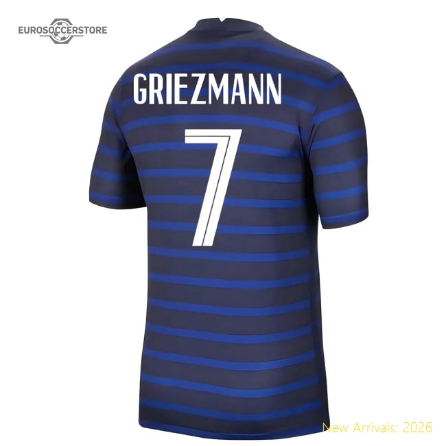 2020-2021 France Home Nike Football Shirt (GRIEZMANN 7)-The Soccer Shirt Hub