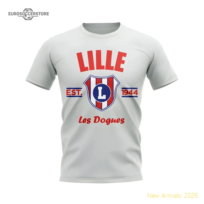 Lille Established Football T-Shirt (White)-The Soccer Shirt Hub