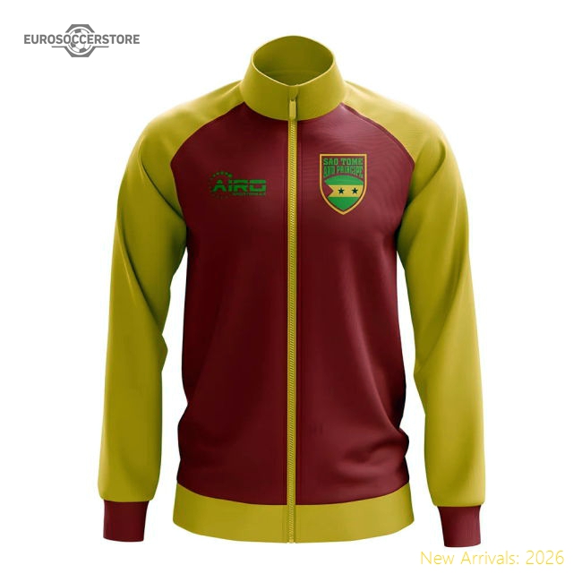 Sao Tome and Principe Concept Football Track Jacket (Red)-The Soccer Shirt Hub