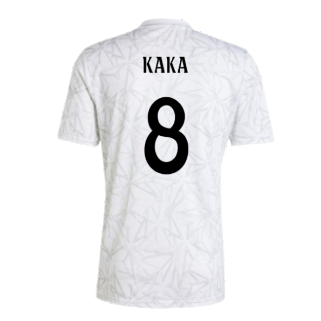 2024-2025 Real Madrid Pre-Match Shirt (White) (Kaka 8)-The Soccer Shirt Hub