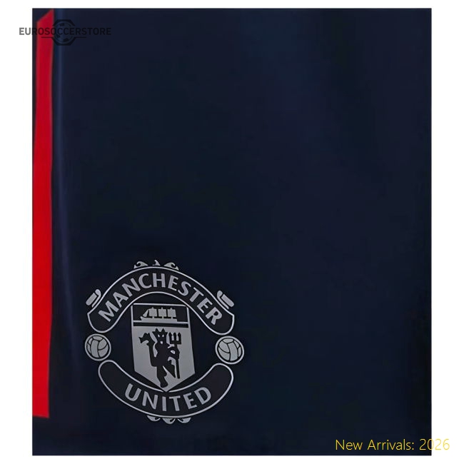 2024-2025 Man Utd Downtime Shorts (Night Indigo)-The Soccer Shirt Hub