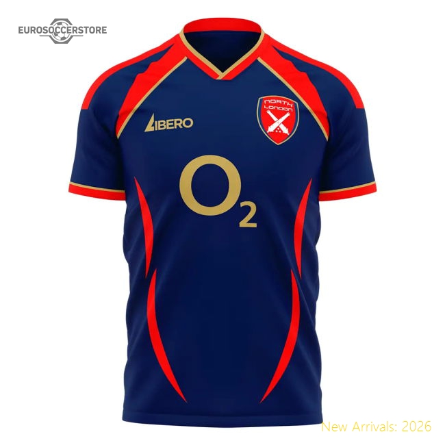 North London Reds 2006 Style Away Concept Shirt (Libero)-The Soccer Shirt Hub