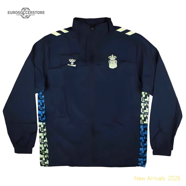 2024-2025 Las Palmas Line Up Jacket (Navy)-The Soccer Shirt Hub