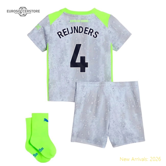 2025-2026 Man City Third Baby Kit (Reijnders 4)-The Soccer Shirt Hub