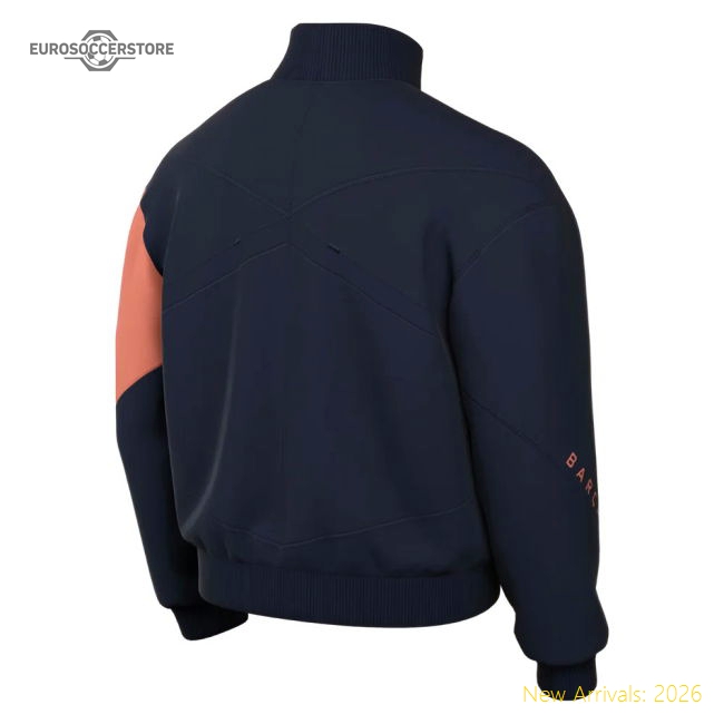 2025-2026 Barcelona Third T90 Dri-Fit Anthem Jacket (Navy)-The Soccer Shirt Hub