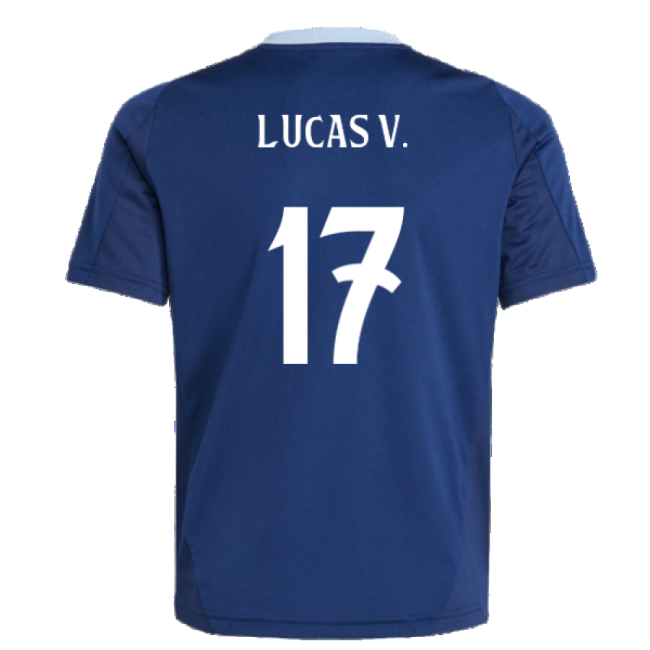2024-2025 Real Madrid Training Jersey (Navy) - Kids (Lucas V. 17)-The Soccer Shirt Hub