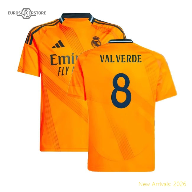 2024-2025 Real Madrid Away Shirt (Kids) (Valverde 8)-The Soccer Shirt Hub