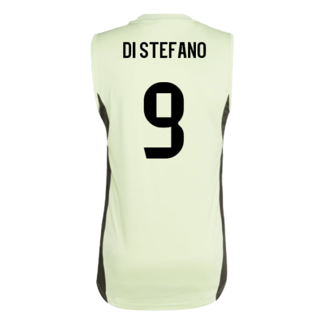 2025-2026 Real Madrid Sleeveless Training Jersey (Almost Lime) (Di Stefano 9)-The Soccer Shirt Hub