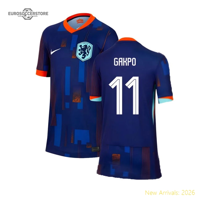 2024-2025 Netherlands Away Shirt (Kids) (Gakpo 11)-The Soccer Shirt Hub