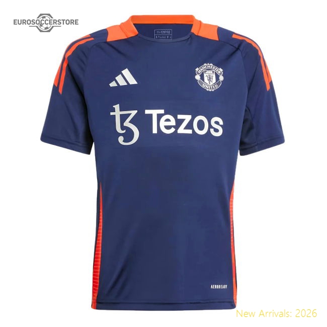2024-2025 Man Utd Training Jersey (Night Indigo) - Kids (Garnacho 17)-The Soccer Shirt Hub