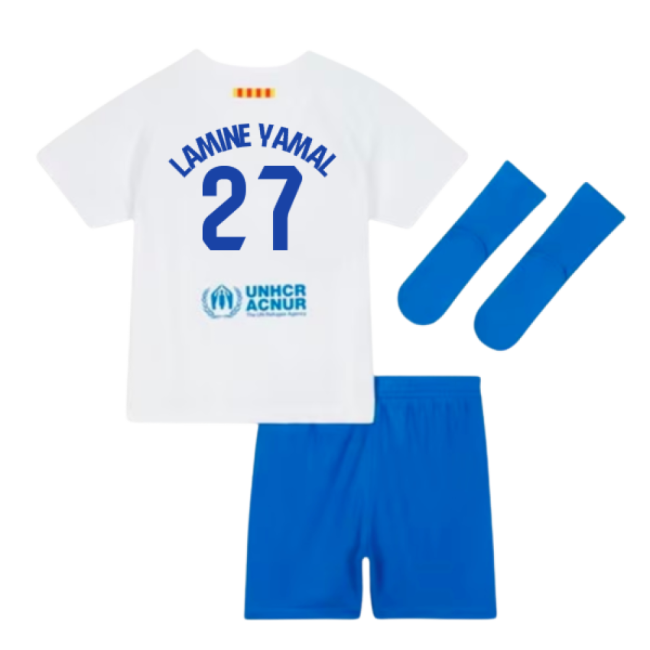 2023-2024 Barcelona Away Baby Kit (Lamine Yamal 27)-The Soccer Shirt Hub