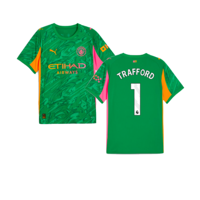 2025-2026 Man City Goalkeeper Away Shirt (Green) (Trafford 1)-The Soccer Shirt Hub