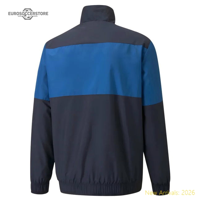 2021-2022 Italy Pre-Match Jacket (Navy)-The Soccer Shirt Hub