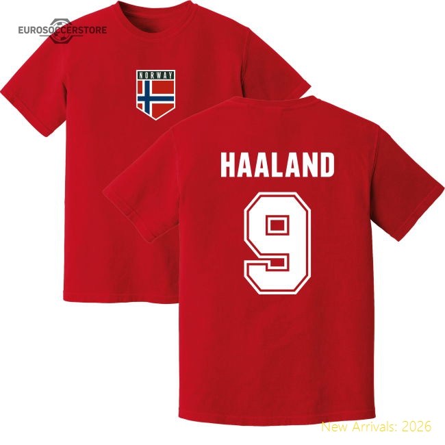 Haaland Norway Training Jersey (Red)-The Soccer Shirt Hub
